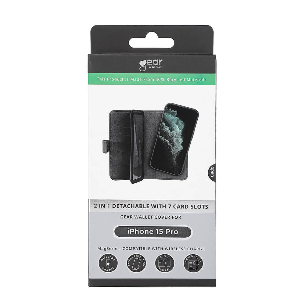 Gear GEAR iPhone 15 Pro 2in1 MagSafe Magnet Fodral / Skal Flerfack Svart