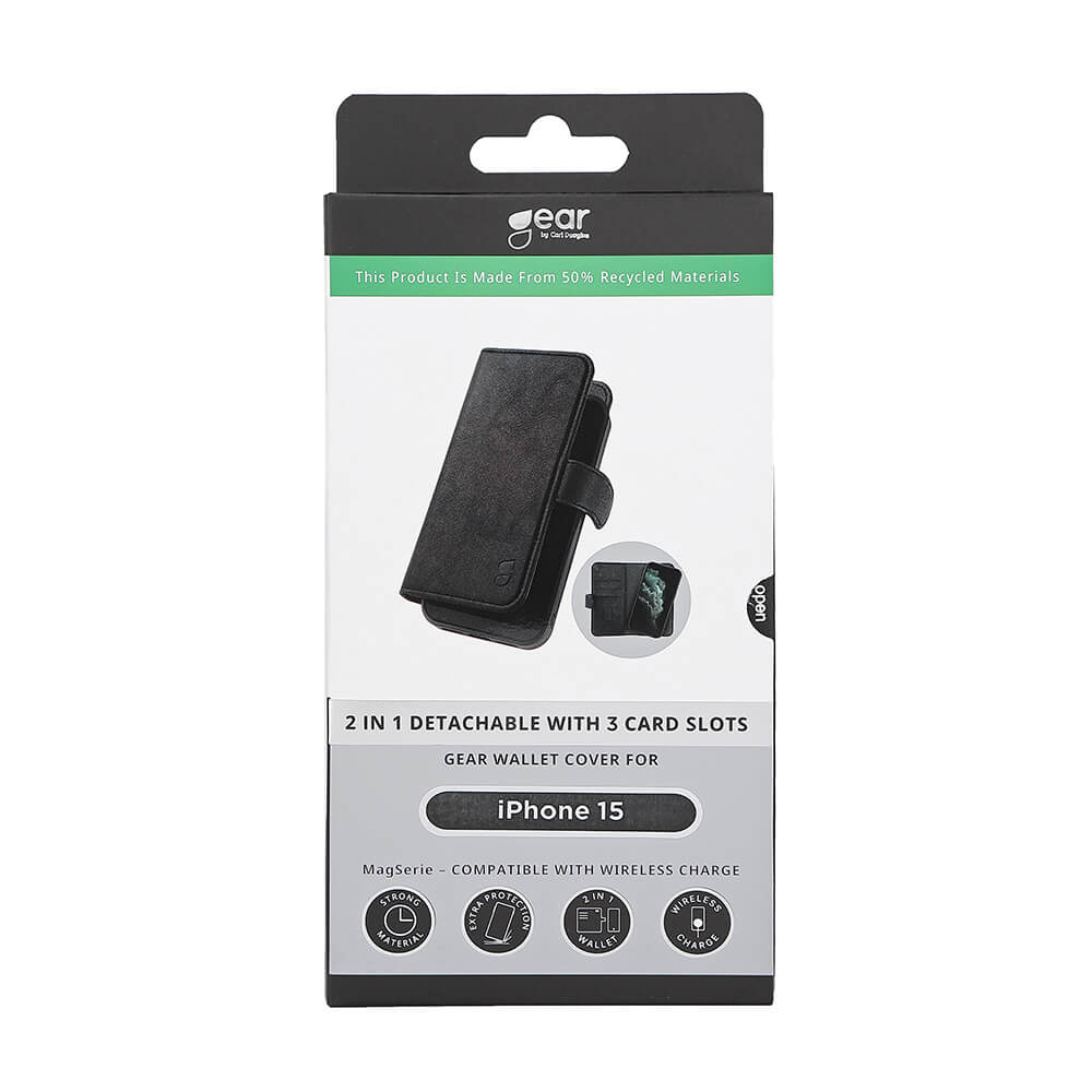 Gear GEAR iPhone 15 2in1 MagSafe Magnet Fodral / Skal Svart