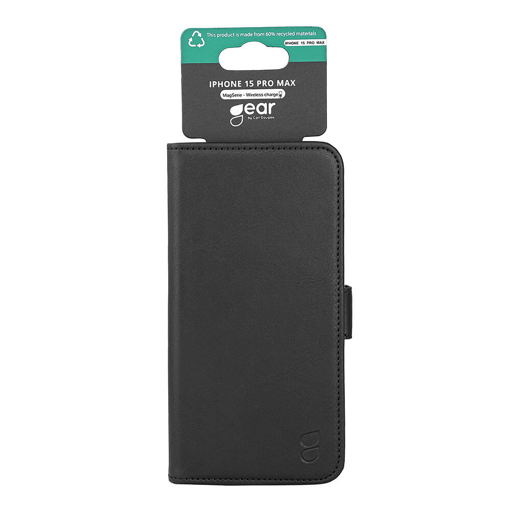 Gear GEAR iPhone 15 Pro Max Fodral MagSafe Läder Svart