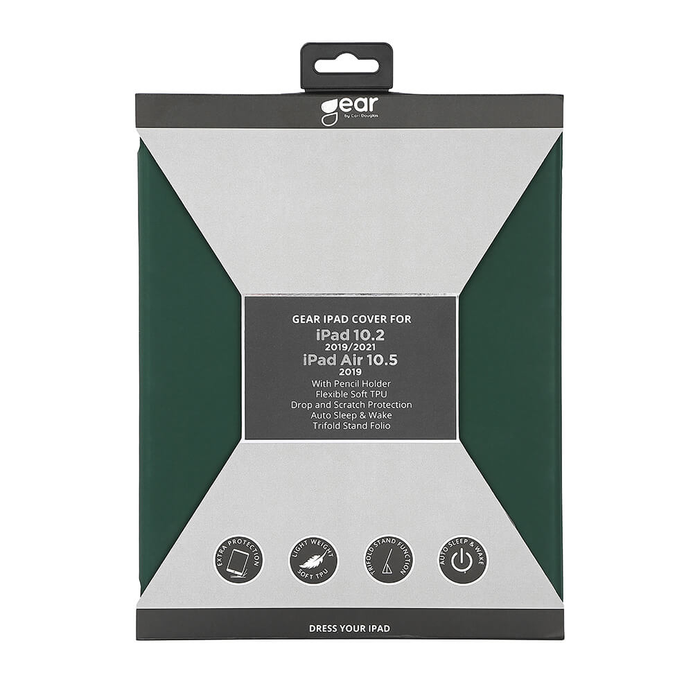 Gear GEAR iPad 10.2 19/20/21 / Air 10.5 Fodral Soft Touch Grön
