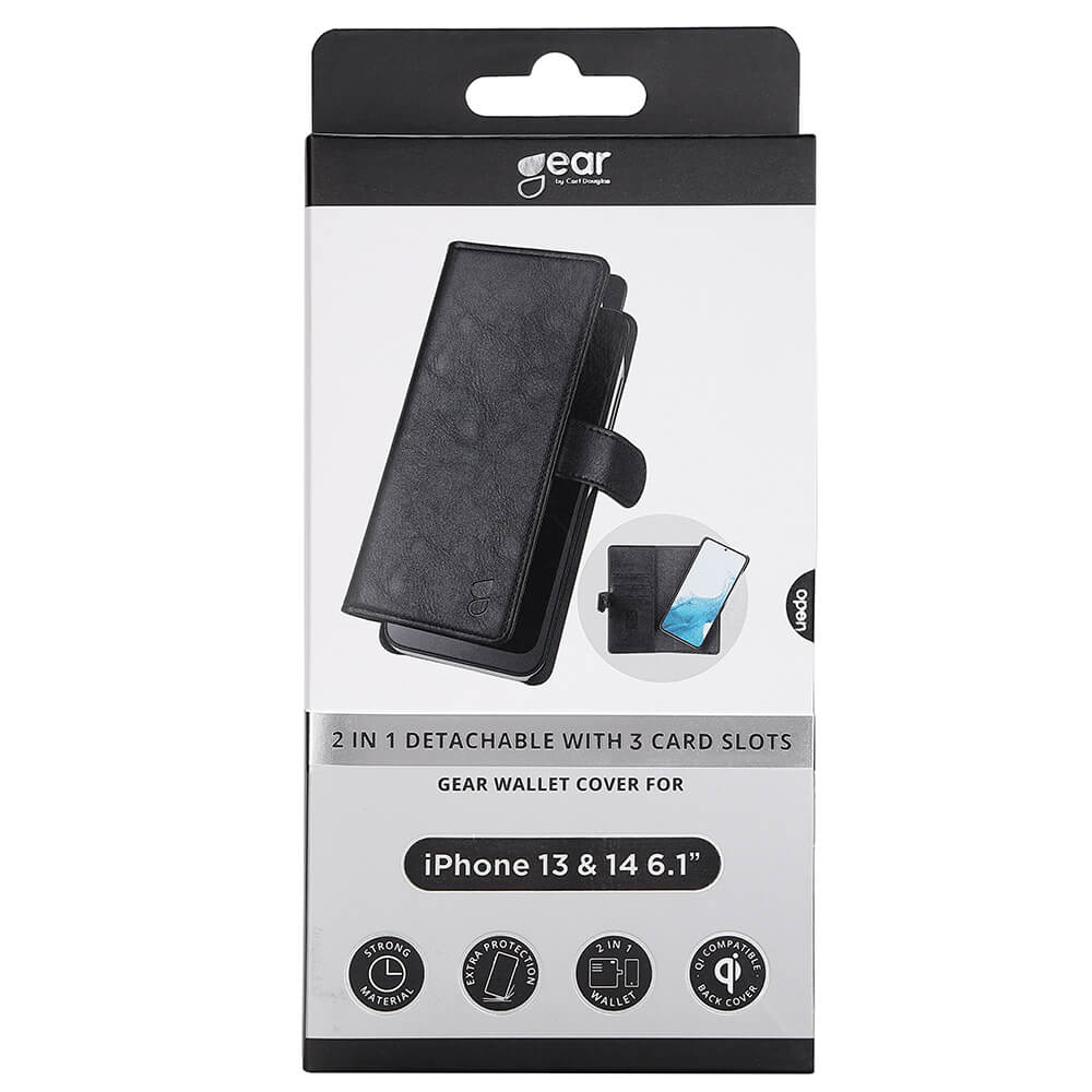 Gear GEAR iPhone 14/13 2in1 Magnet Fodral / Skal Svart