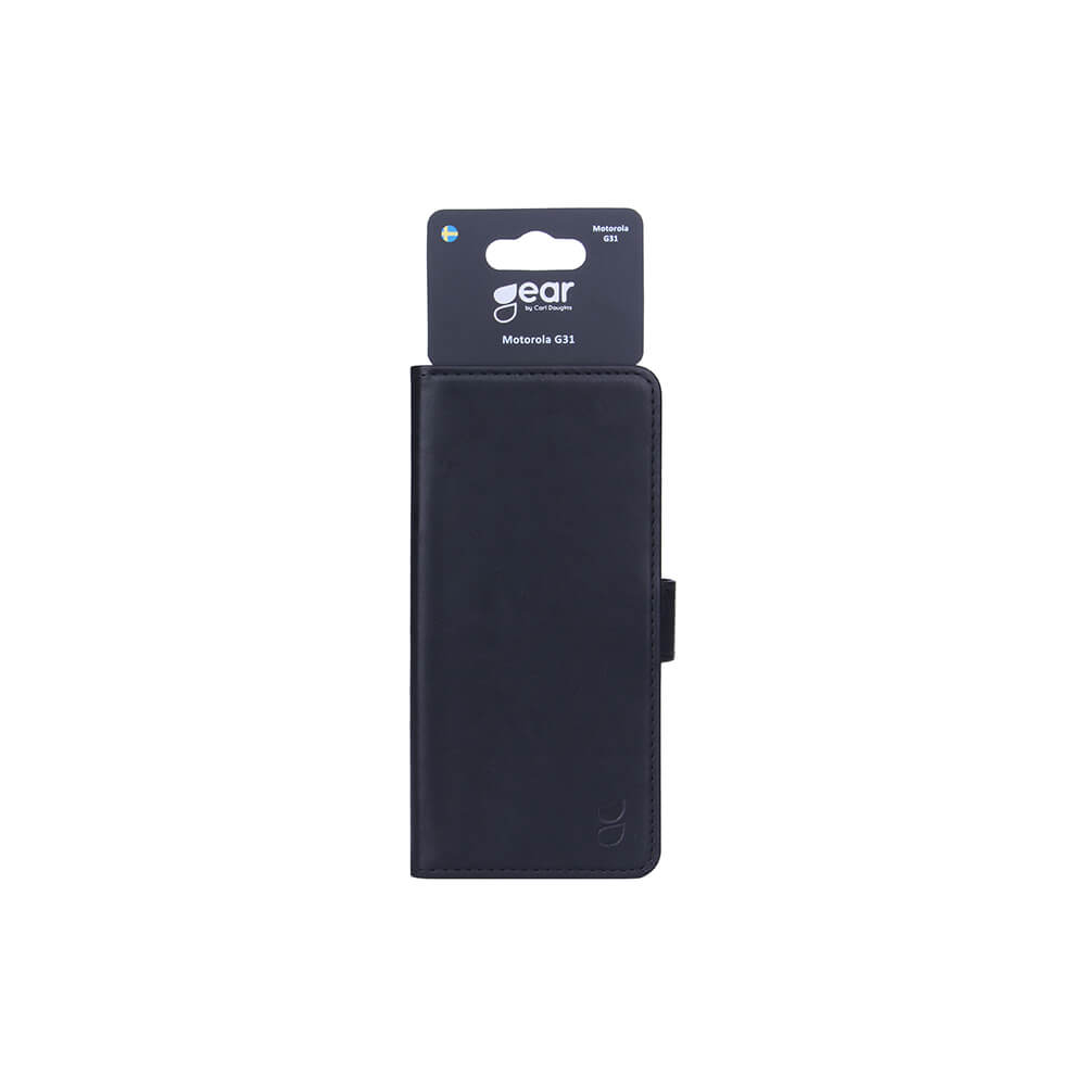 Gear GEAR Motorola Moto G31 Fodral Läder Svart