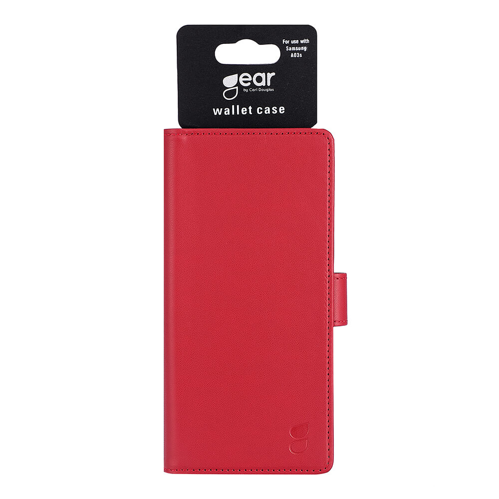 Gear GEAR Samsung Galaxy A03s Fodral Läder Röd