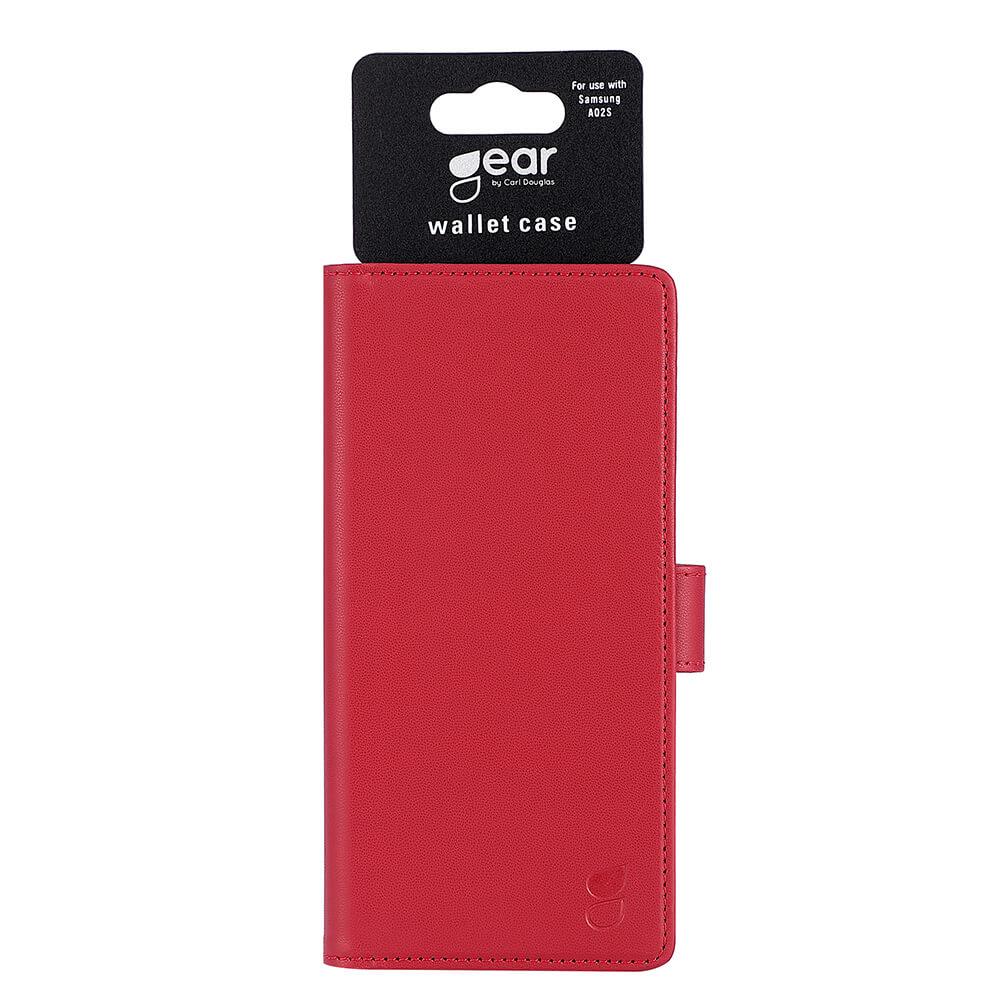 Gear GEAR Samsung Galaxy A02s Fodral Läder Röd