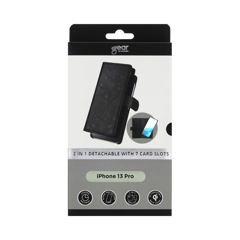 Gear GEAR iPhone 13 Pro 2in1 Magnet Fodral / Skal Flerfack Svart