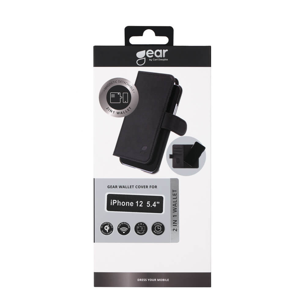 Gear GEAR iPhone 12 Mini 2in1 Magnet Fodral / Skal Svart