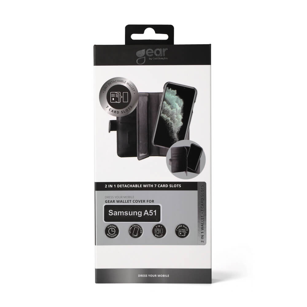 Gear GEAR Samsung Galaxy A51 2in1 Magnet Fodral / Skal Flerfack Svart