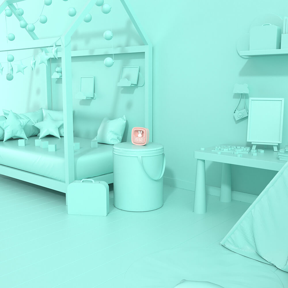 Mobility On Board MOB Väckarklocka med Ljus Billy Clock Rosa