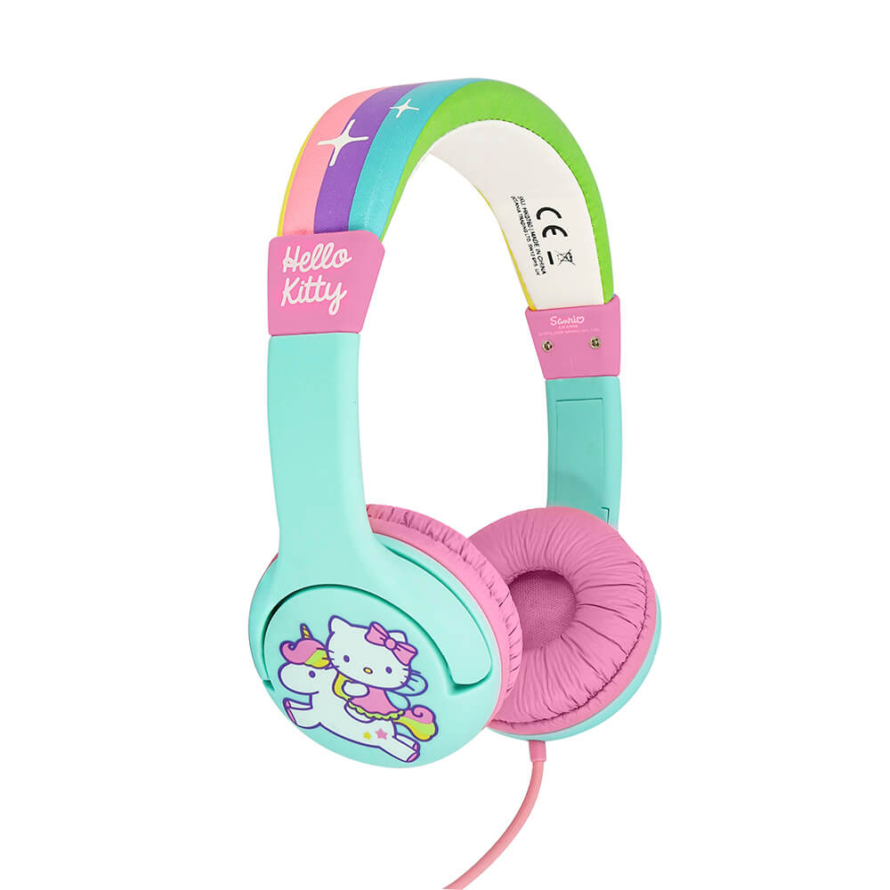 OTL Hello Kitty Hörlur För Barn On-Ear Grön/Rosa Enhörning