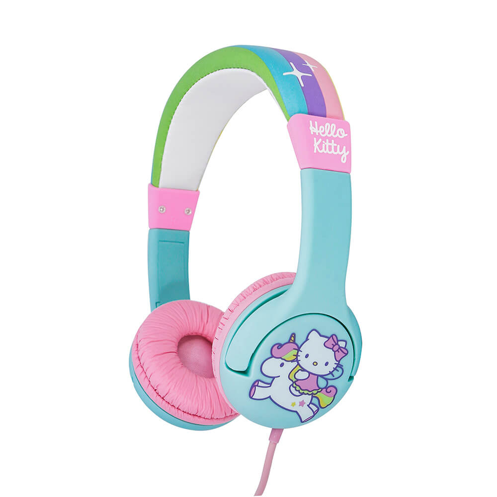 OTL Hello Kitty Hörlur För Barn On-Ear Grön/Rosa Enhörning