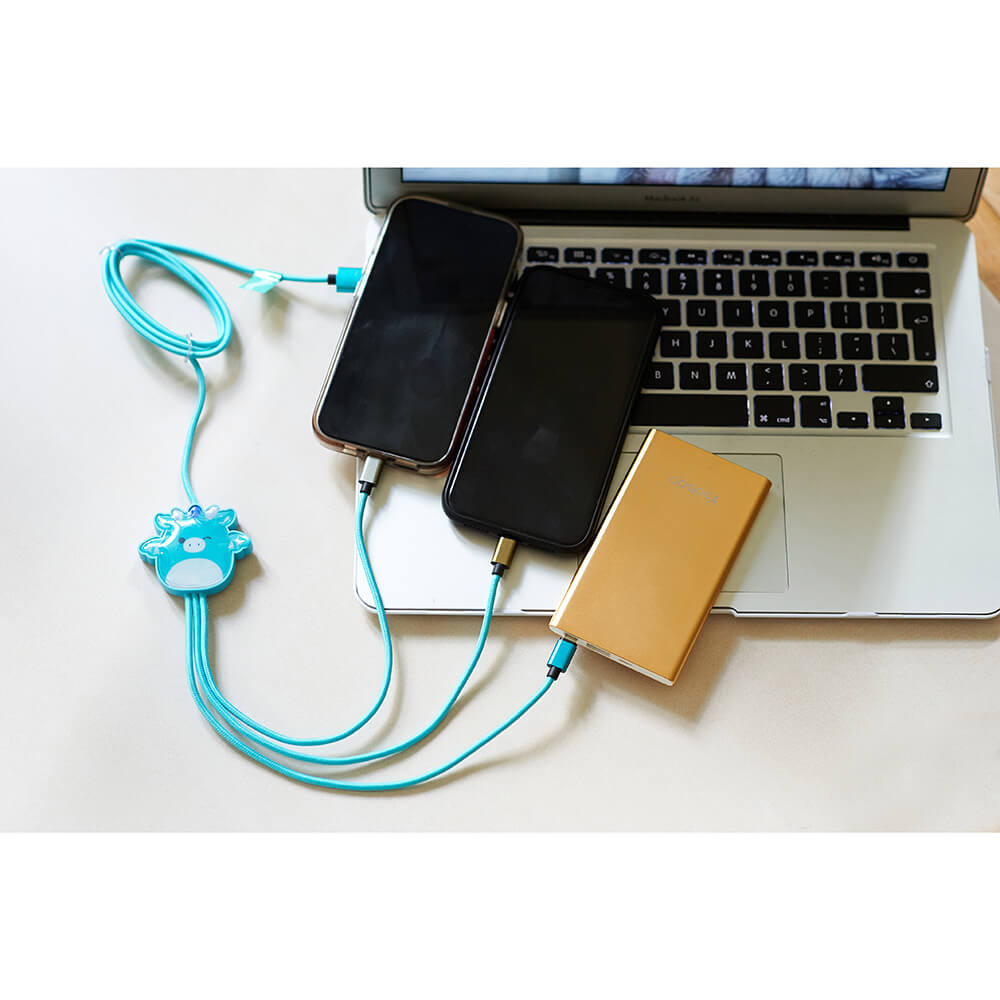 Squishmallows Squishmallows Laddningskabel 1,2m 3in1 USB-C/Micro/Lightning Tatiana