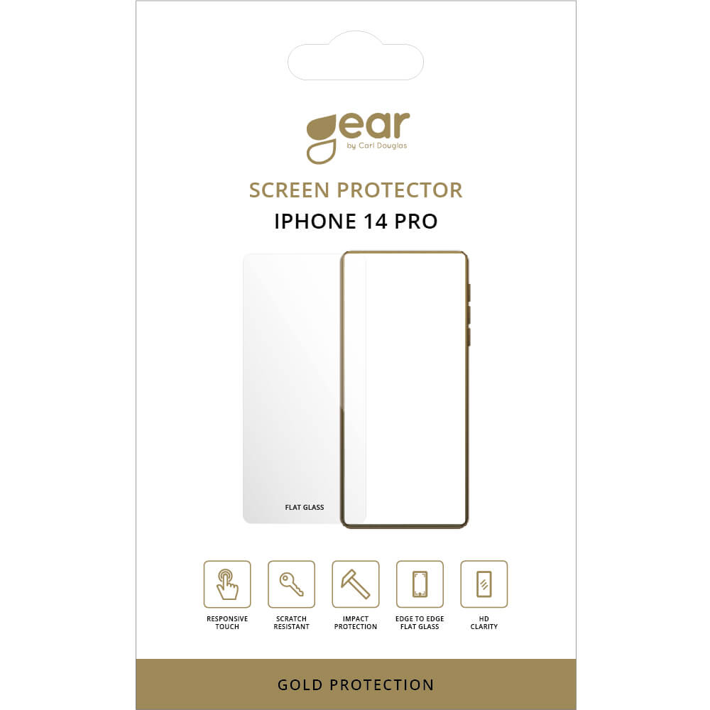 Gear GEAR iPhone 14 Pro Skärmskydd 2.5D Heltäckande Härdat Glas