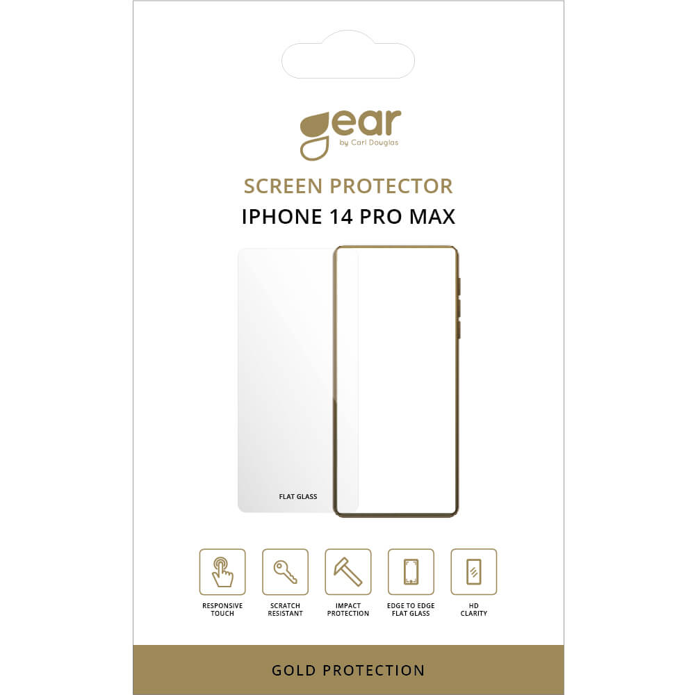 Gear GEAR iPhone 14 Pro Max Skärmskydd 2.5D Heltäckande Härdat Glas