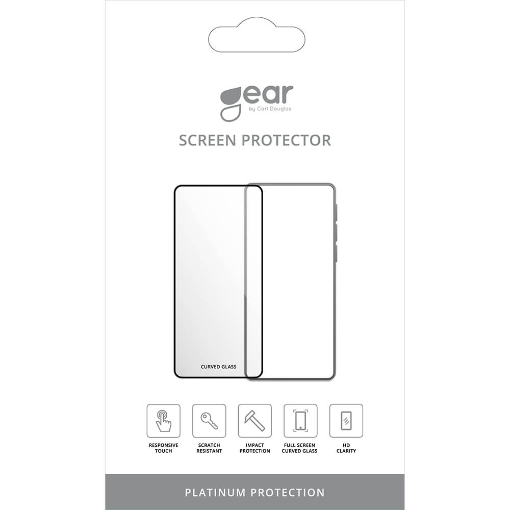 Gear GEAR iPhone 15 Skärmskydd Platinum 3D Kurvat Glas Svart
