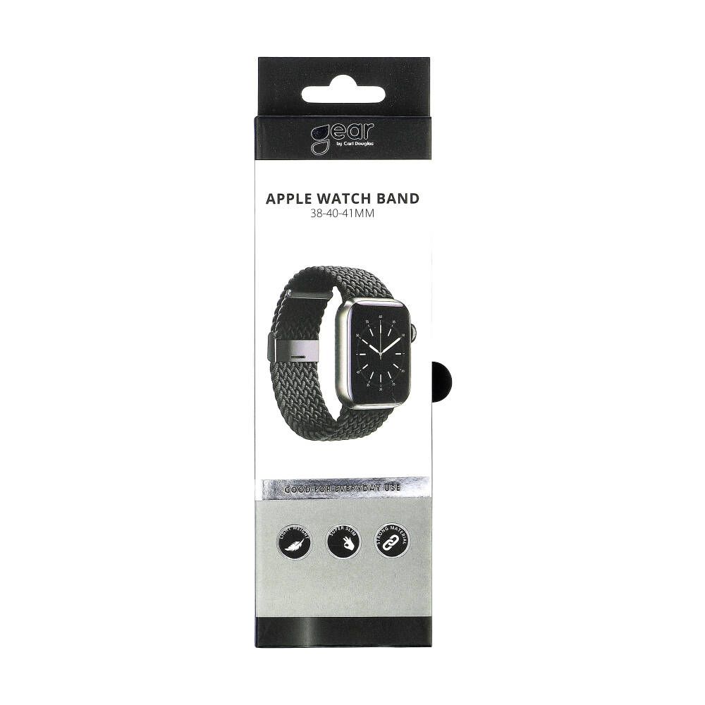 Gear GEAR Klockarmband Flätat Apple Watch 38/40/41/42 mm Svart