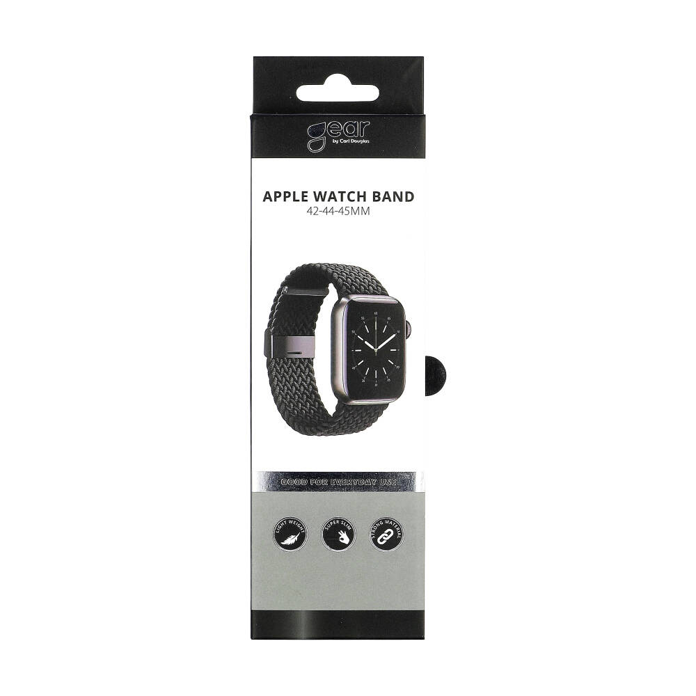 Gear GEAR Klockarmband Flätat Apple Watch 42/44/45/46/49 mm Svart