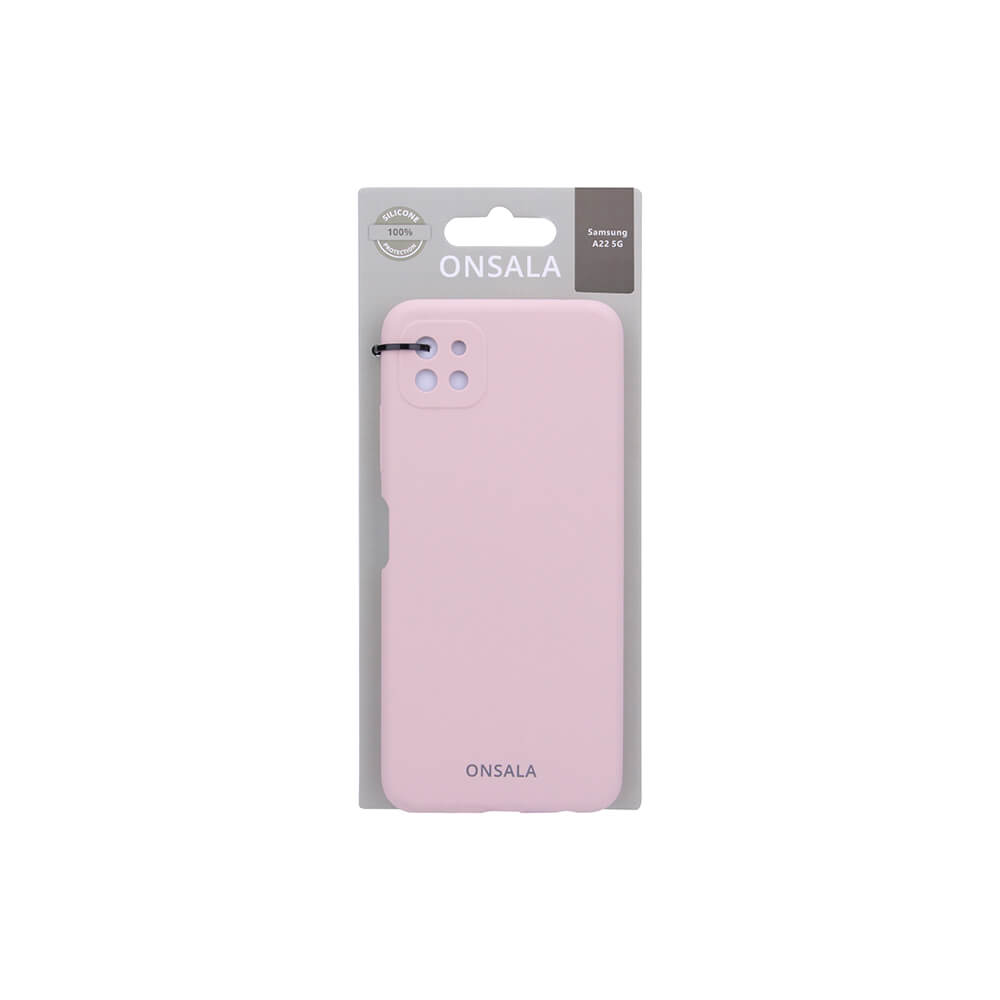 Onsala ONSALA Samsung Galaxy A22 5G Mobilskal Silikon Sand Rosa