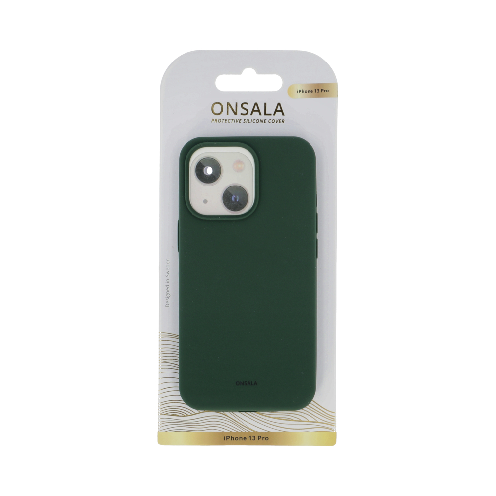 Onsala ONSALA iPhone 13 Pro Mobilskal Silikon Olivgrön