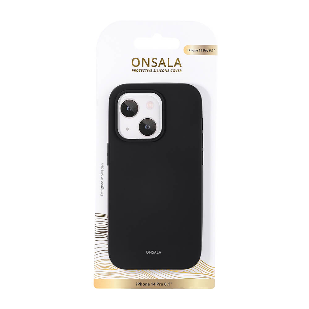 Onsala ONSALA iPhone 14 Pro Mobilskal Silikon Svart