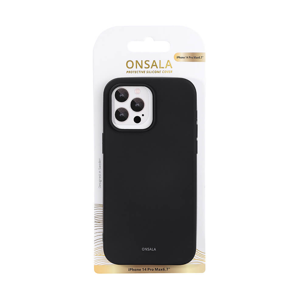 Onsala ONSALA iPhone 14 Pro Max Mobilskal Silikon Svart