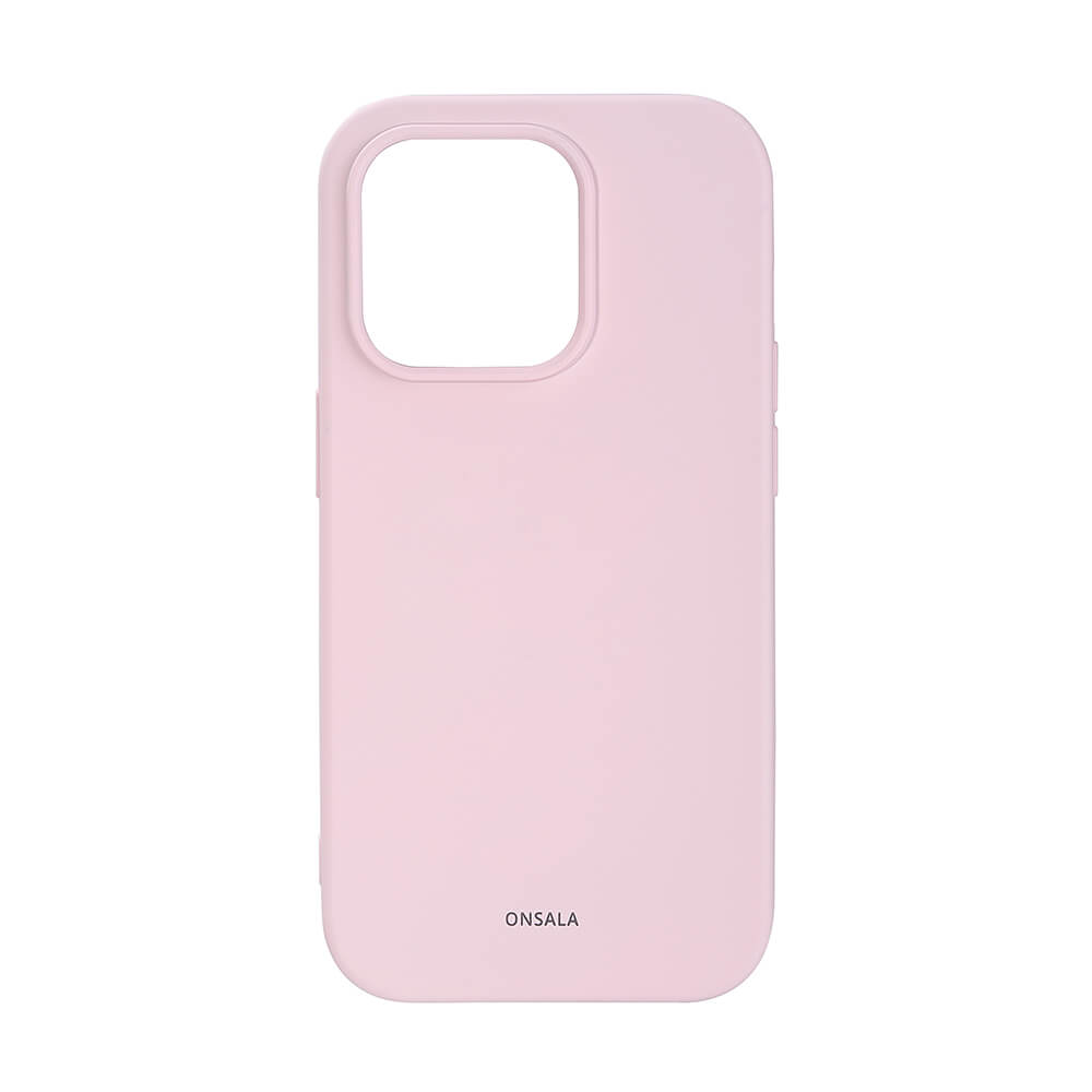 Onsala ONSALA iPhone 14 Pro Mobilskal Silikon Chalk Pink