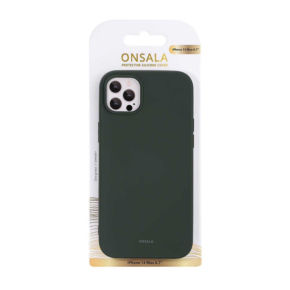 Onsala ONSALA iPhone 14 Plus Mobilskal Silikon Olivgrön