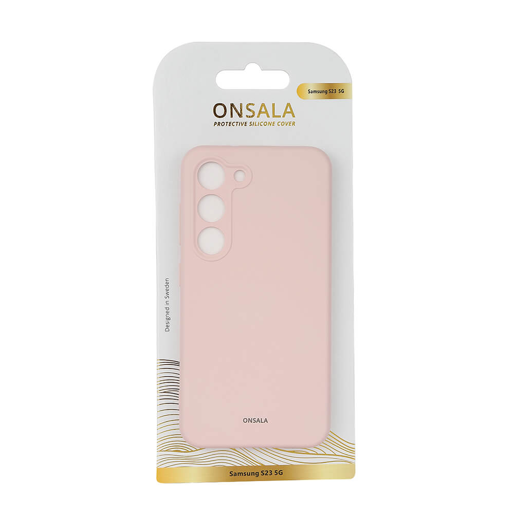 Onsala ONSALA Samsung Galaxy S23 Mobilskal Silikon Chalk Pink