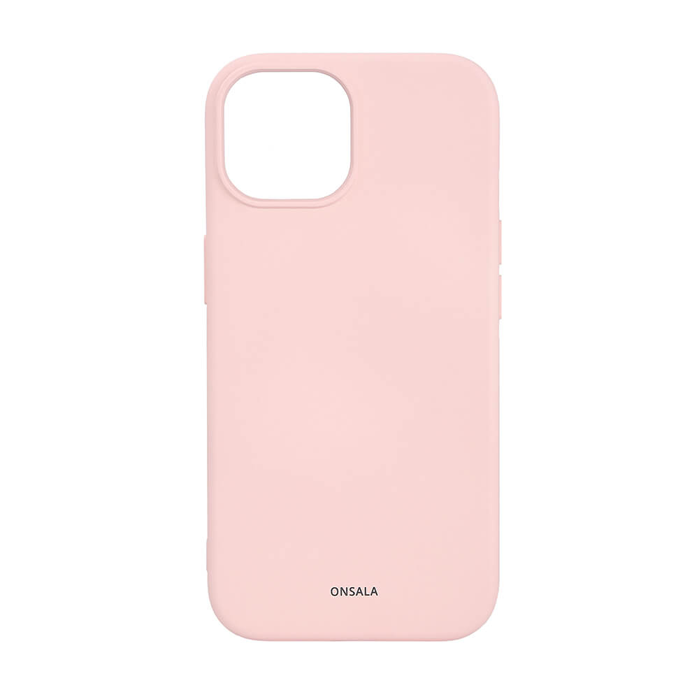 Onsala ONSALA iPhone 15 MagSafe Skal Med Silikonyta Chalk Pink