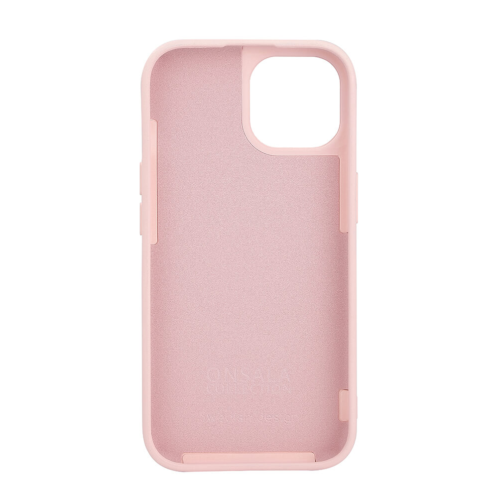 Onsala ONSALA iPhone 15 MagSafe Skal Med Silikonyta Chalk Pink