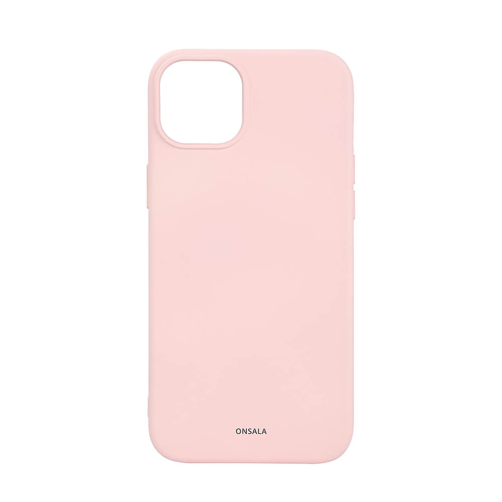 Onsala ONSALA iPhone 15 Plus MagSafe Skal Med Silikonyta Chalk Pink