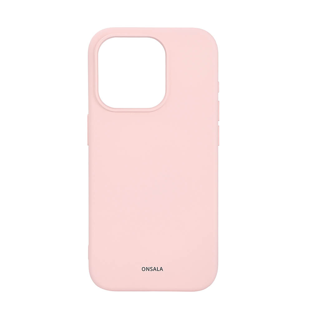 Onsala ONSALA iPhone 15 Pro MagSafe Skal Med Silikonyta Chalk Pink