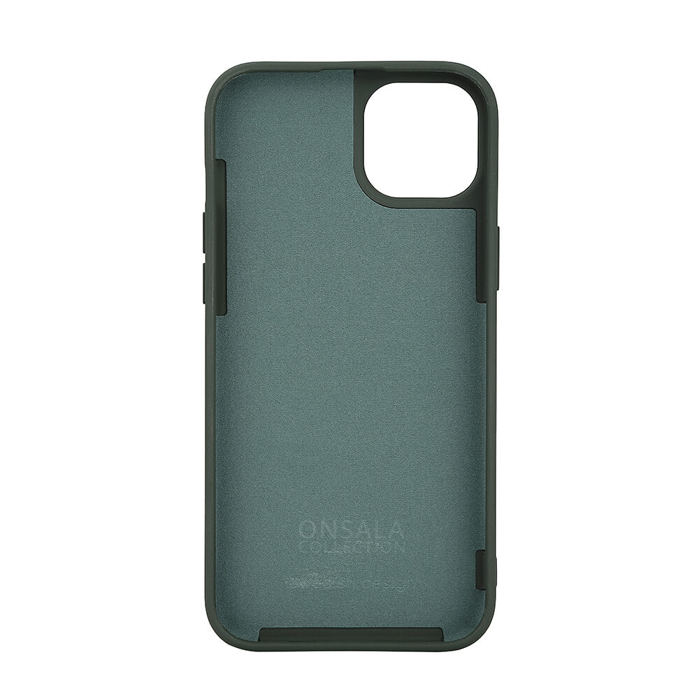 Onsala ONSALA iPhone 15 Plus MagSafe Skal Med Silikonyta Olivgrön