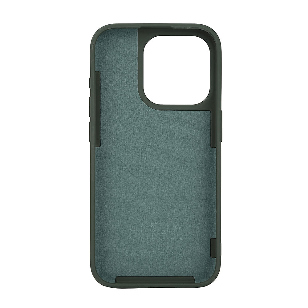 Onsala ONSALA iPhone 15 Pro MagSafe Skal Med Silikonyta Olivgrön