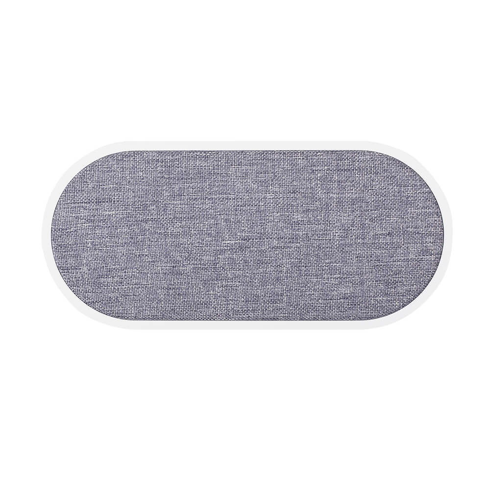 Gear GEAR Trådlös Dual Qi Laddare USB-C 2x10W Vit med Grå Textil