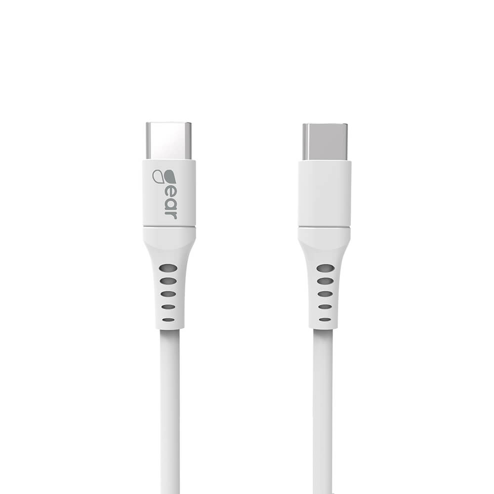 Gear GEAR Laddkabel USB-C - USB-C 2m Vit