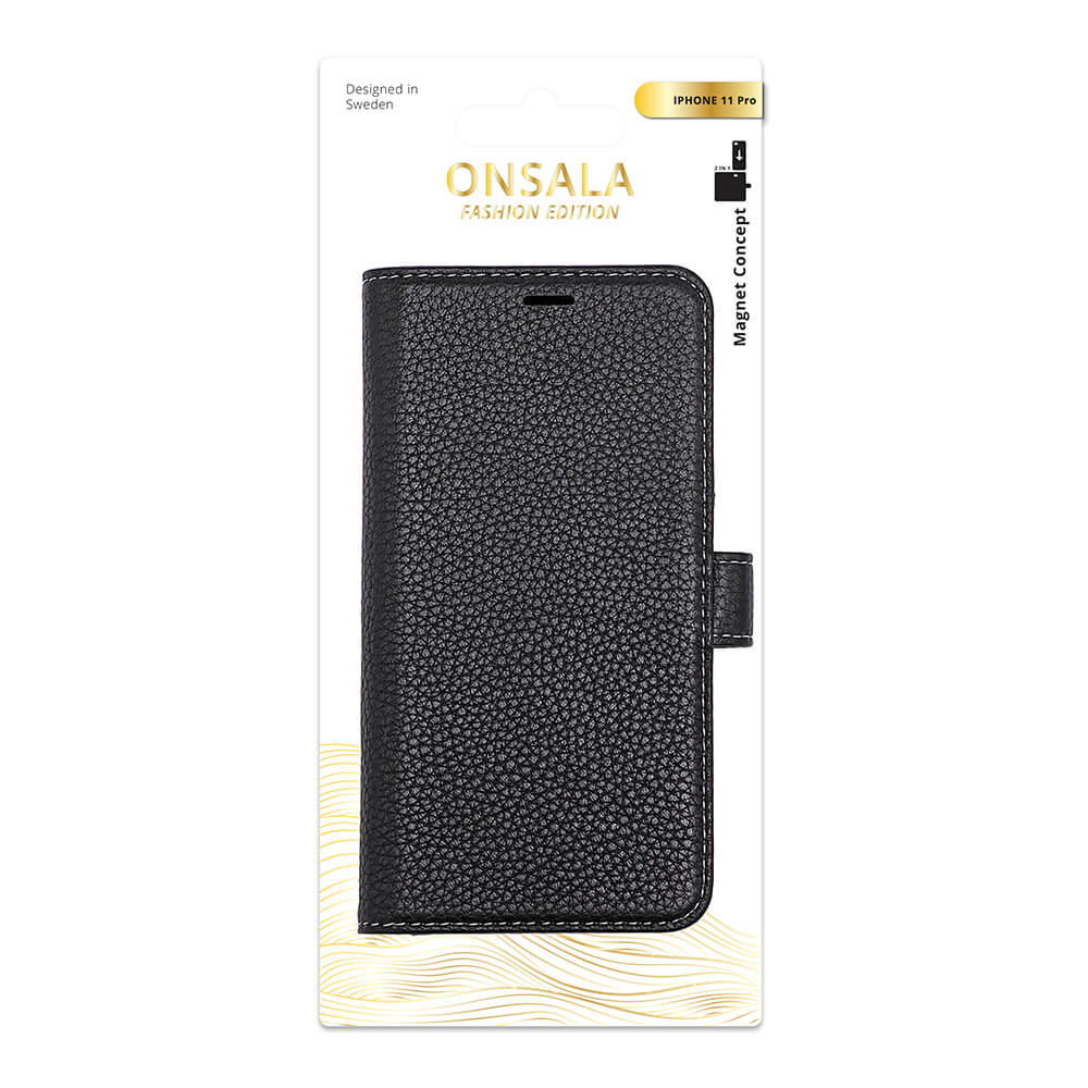 Onsala ONSALA iPhone 11 Pro Fodral Äkta Läder Svart