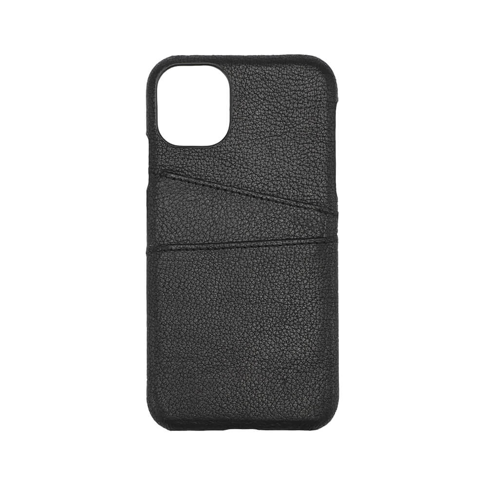 Onsala ONSALA iPhone 11 Skal Äkta Läder Kortfack Svart
