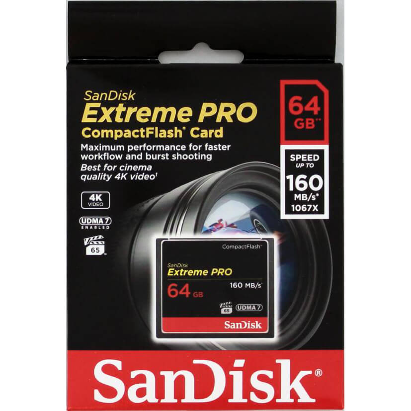 SanDisk SanDisk CF Extreme Pro 64GB 160MB/s Minneskort