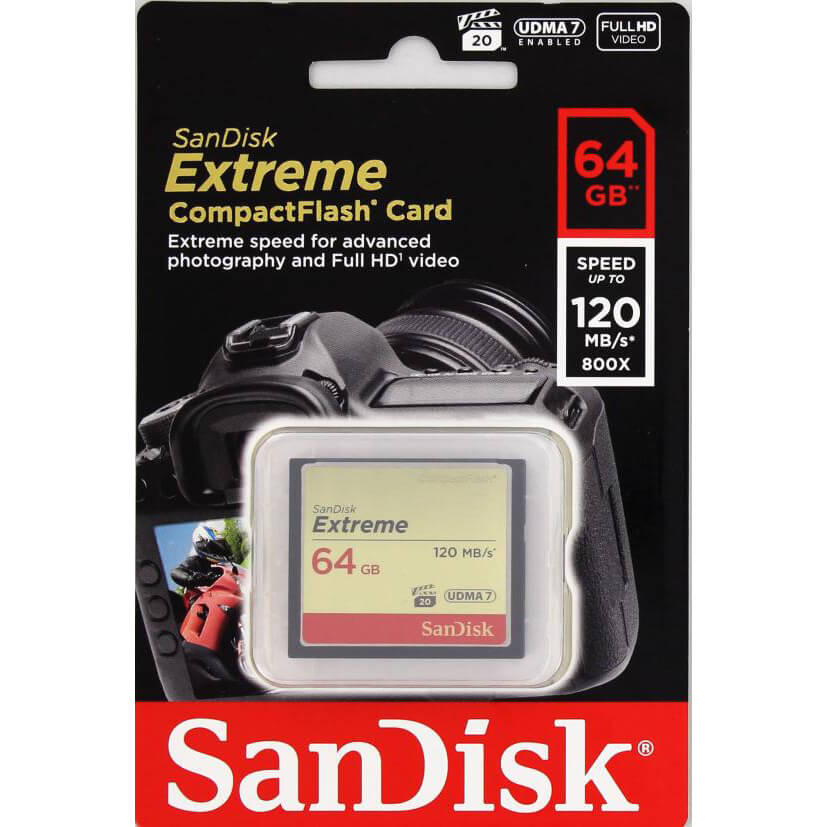 SanDisk SanDisk CF Extreme 64GB 120MB/s Minneskort