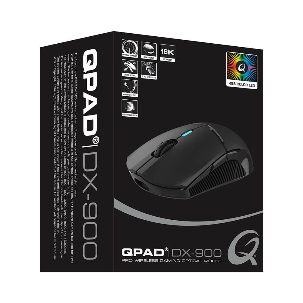 QPAD QPAD Gamingmus DX900 Svart