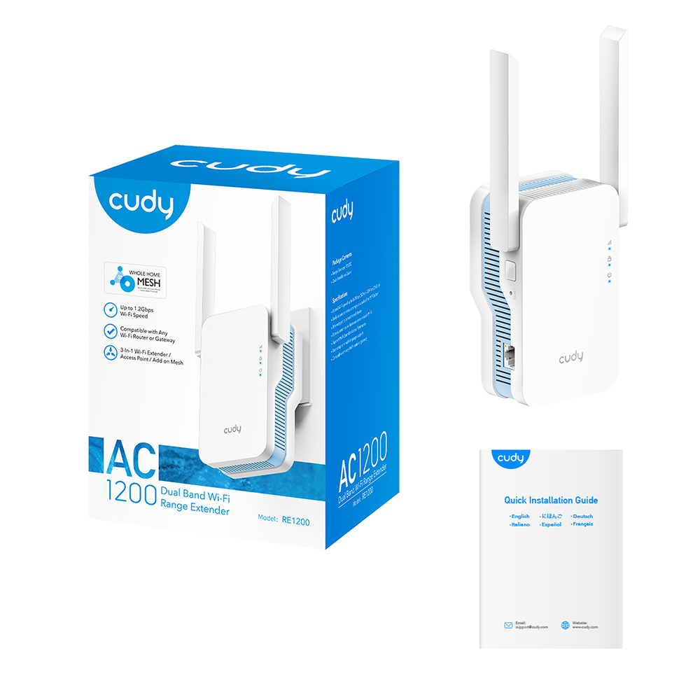 Cudy Cudy Wi-Fi Repeater RE1200 AC1200 Mesh Vit