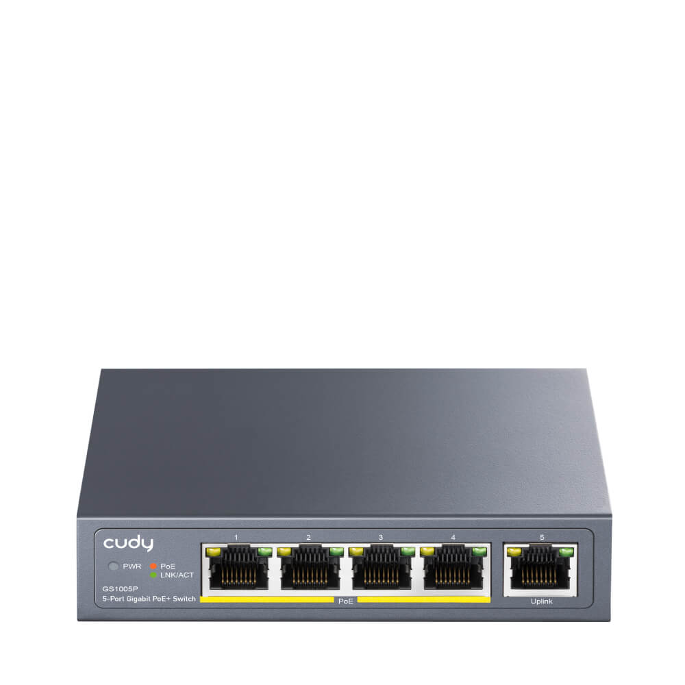Cudy Cudy Switch GS1005P 5-port Gigabit PoE+ 60W Grå