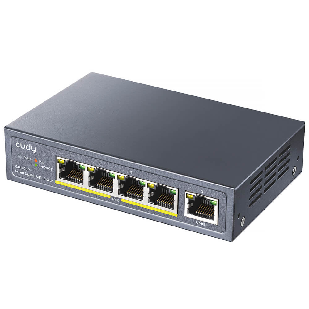 Cudy Cudy Switch GS1005P 5-port Gigabit PoE+ 60W Grå